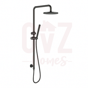 Round Sliding Shower Rail with 3 Mode Handheld Shower Set Variant Colour Available Lead-free copper