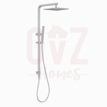 Square Wide Rail Twin Shower Station Top Water Inlet with 3 Functions Handheld In Various Colour Lead-free copper