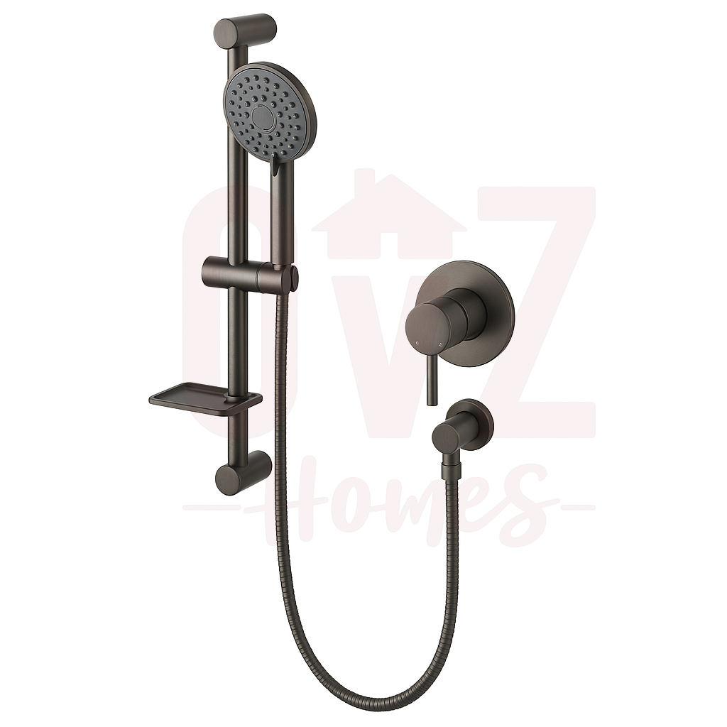 Round 3 Functions Handheld Shower with Wall Bracket Set Colour Available Lead-free copper