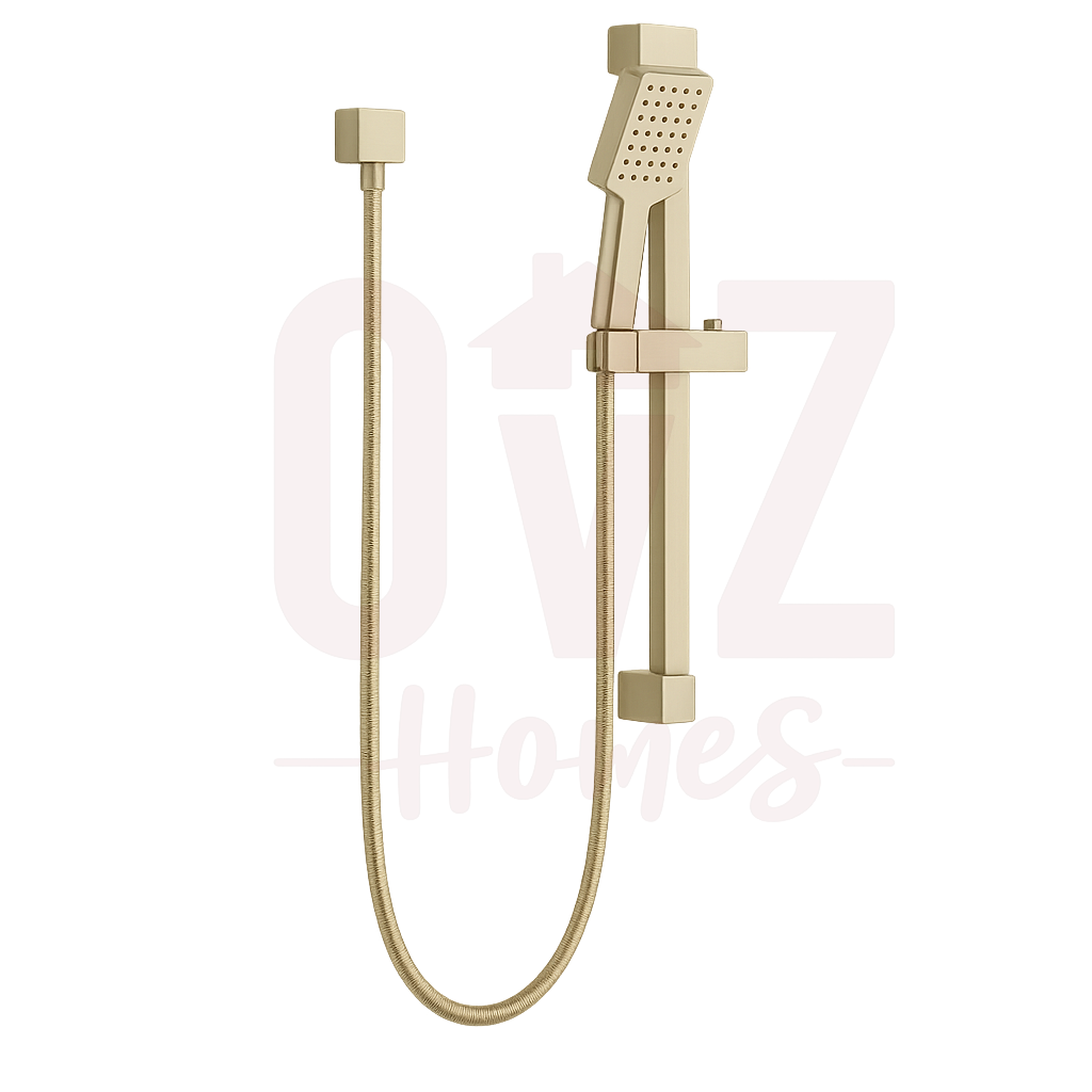 Square 3 Functions Handheld Shower with Wall Bracket Set Variant Colour Available Lead-free copper