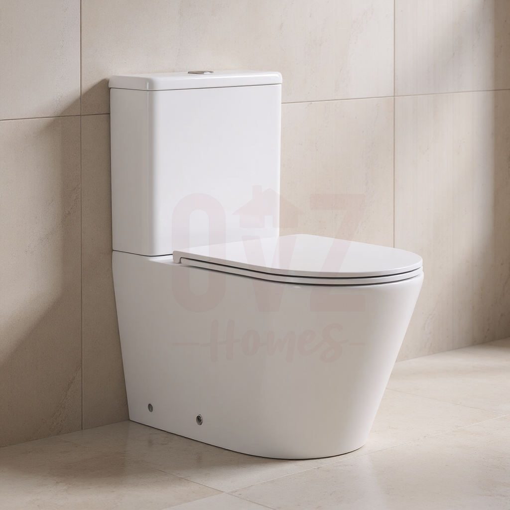 Bathroom Rimless Tornado Toilet Suite Comfort Height Back To Wall White