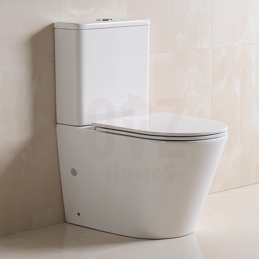 Bathroom Rimless Tornado Toilet Suite Comfort Height Back To Wall White