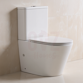 Bathroom Rimless Tornado Toilet Suite Comfort Height Back To Wall White