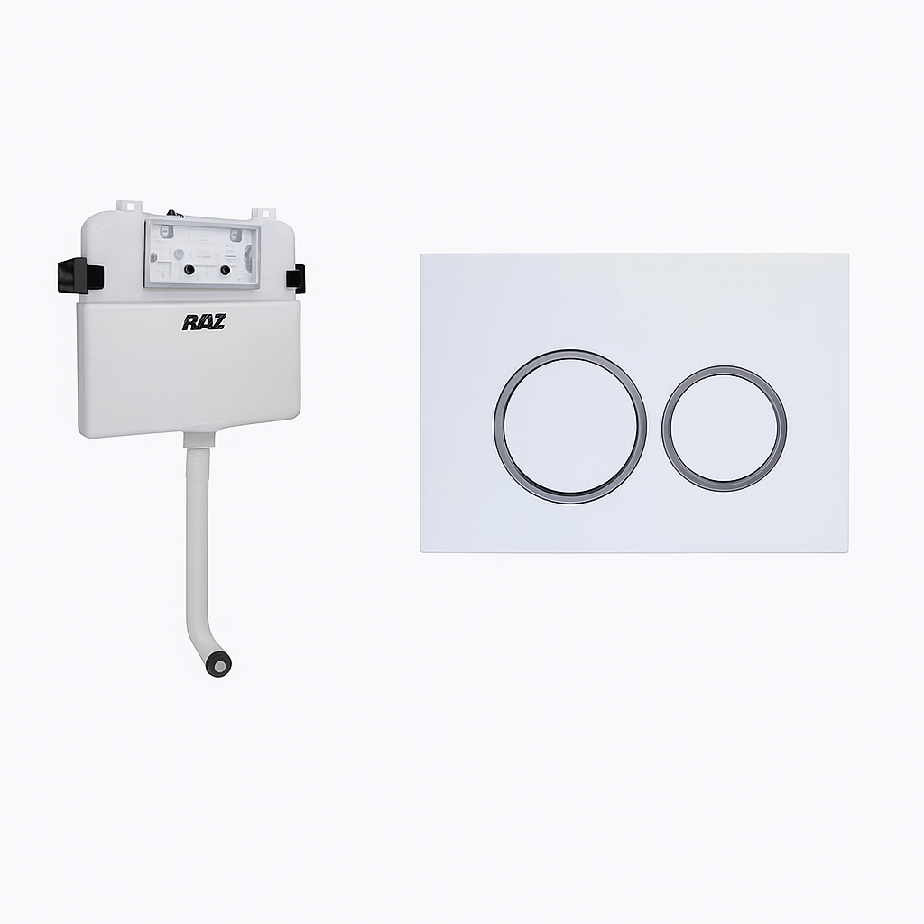 Bathroom Toilet Inwall Concealed Cistern and Rimless Flushing Comfort Height Ceramic