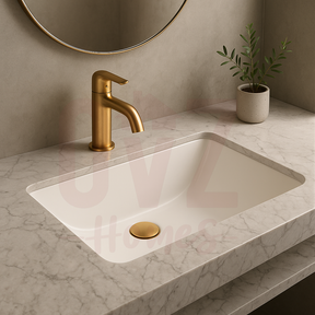 Undermount Basin Rectangle White Ceramic Under Counter premium quality