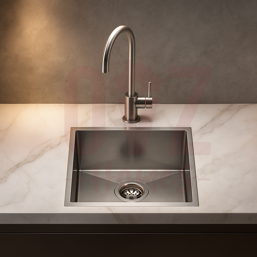 440*440*220mm Single Bowl Stainless Steel Handmade Sink for Undermount in kitchen and laundry Variant Colour Available