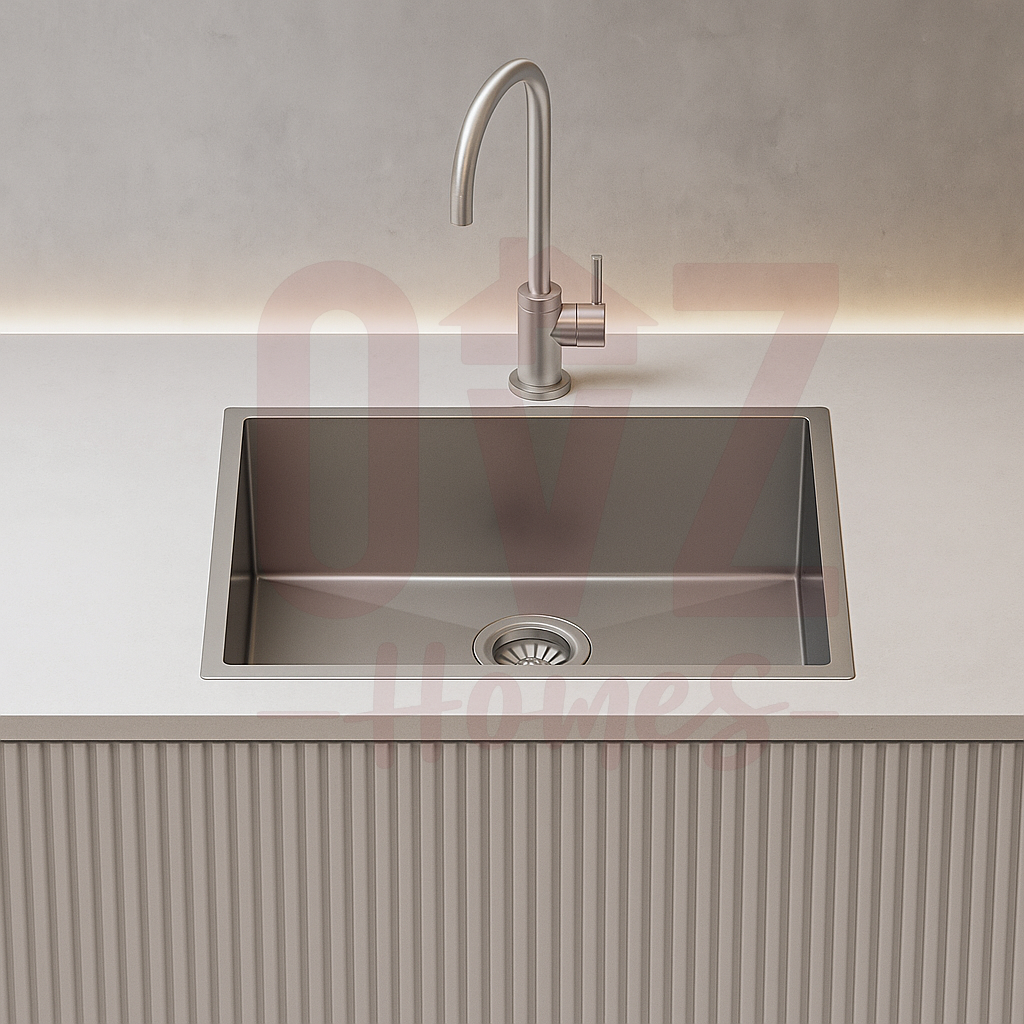 Single Bowl Stainless Steel Handmade Sink for Undermount in kitchen and laundry Variant Colour Available