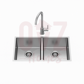 810*460mm Handmade Top/Undermount Double Bowls Kitchen Sink