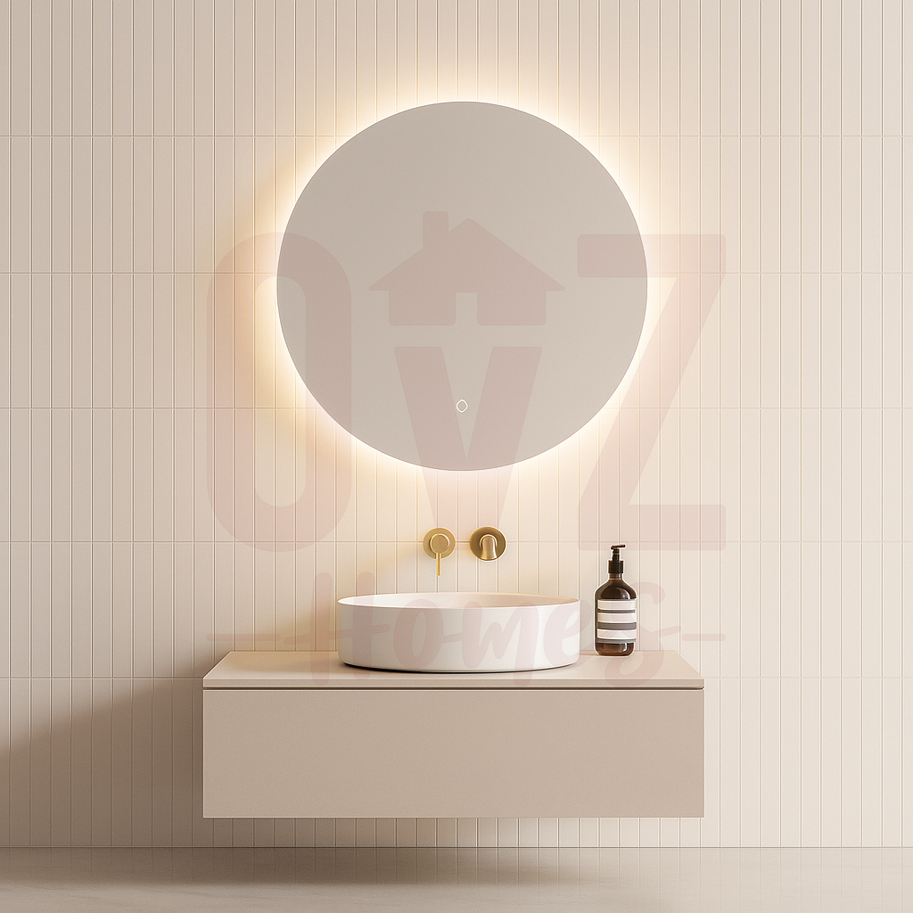 600/700/800/900mm Round Backlit LED Mirror Touch Sensor Switch