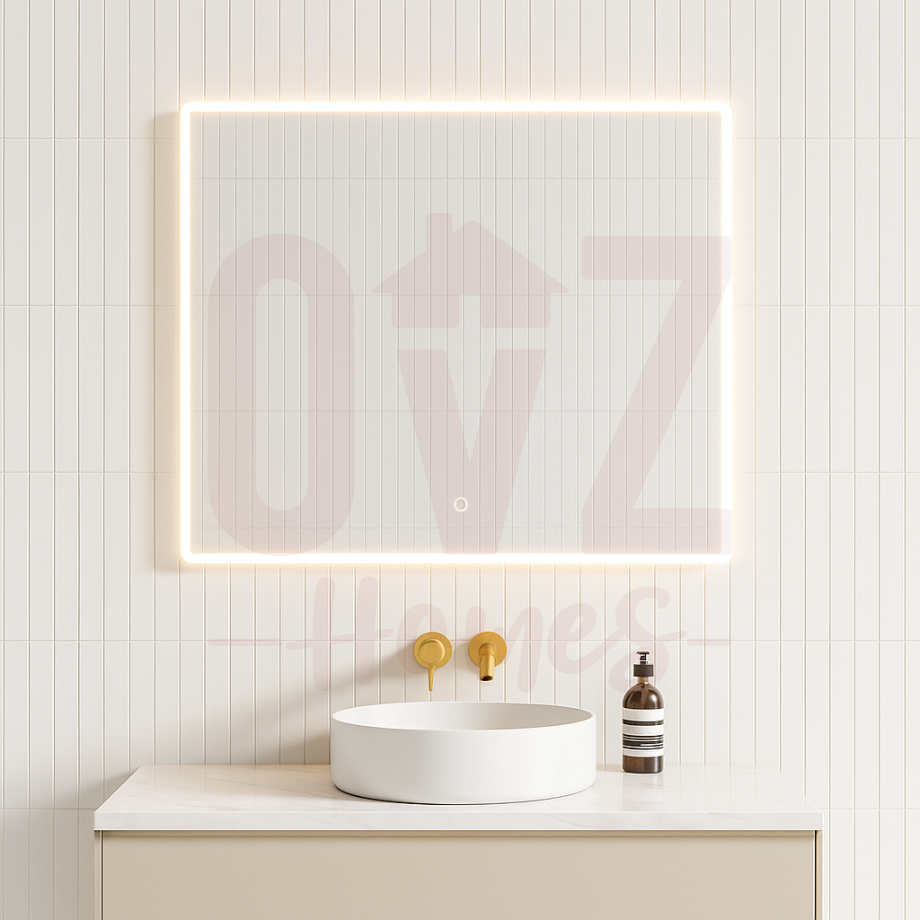 750/900/1200mm Rectangle Frontlit LED Mirror Touch Sensor Switch