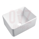 610x457x254mm Gloss White  Fireclay Farmhouse Sink Single Bowl Kitchen Laundry Sink