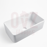 838x457x254mm Gloss White  Fireclay Farmhouse Sink Single Bowl Kitchen Laundry Sink