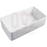 914x508x254mm Gloss White  Fireclay Farmhouse Sink Single Bowl Kitchen Laundry Sink