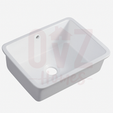 600x460x210mm Gloss White  Fireclay Farmhouse Sink Single Bowl Kitchen Laundry Sink