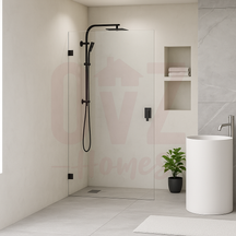 800/900/1000/1200x2000mm Frameless Shower Screen Single Door Fixed Panel Variant Colour