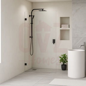 800/900/1000/1200x2000mm Frameless Shower Screen Single Door Fixed Panel Variant Colour