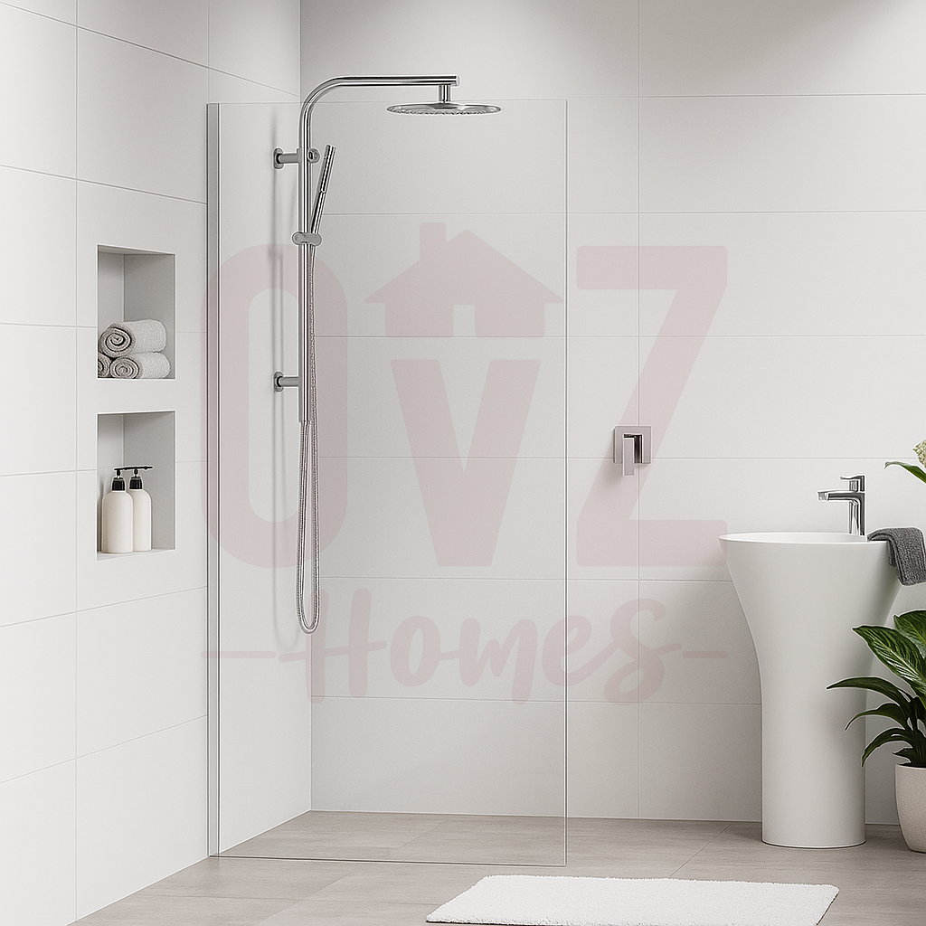 800/900/1000/1200x2000mm Frameless Walk In Shower Screen Single Fixed Panel