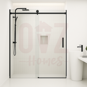 800/900/1000/12000*2000mm Shower Screen Wall to Wall Sliding Shower Screen Frameless Variant Colour Stainless Steel Square Rail