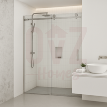 800/900/1000/12000*2000mm Shower Screen Wall to Wall Sliding Shower Screen Frameless Variant Colour Stainless Steel Square Rail