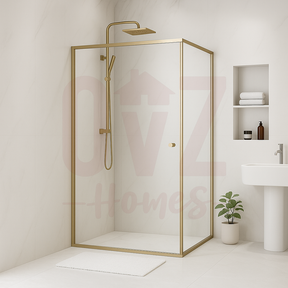 800/900/1000/1200*2000mm Shower Screen Semi-frameless Square Shower Screen Pivot Door