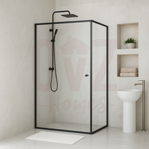800/900/1000/1200*2000mm Shower Screen Semi-frameless Square Shower Screen Pivot Door