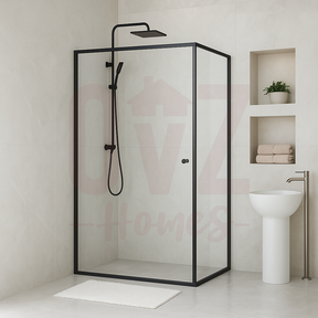 800/900/1000/1200*2000mm Shower Screen Semi-frameless Square Shower Screen Pivot Door