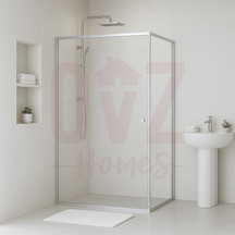 800/900/1000/1200*2000mm Shower Screen Semi-frameless Square Shower Screen Pivot Door