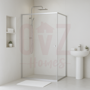 800/900/1000/1200*2000mm Shower Screen Semi-frameless Square Shower Screen Pivot Door