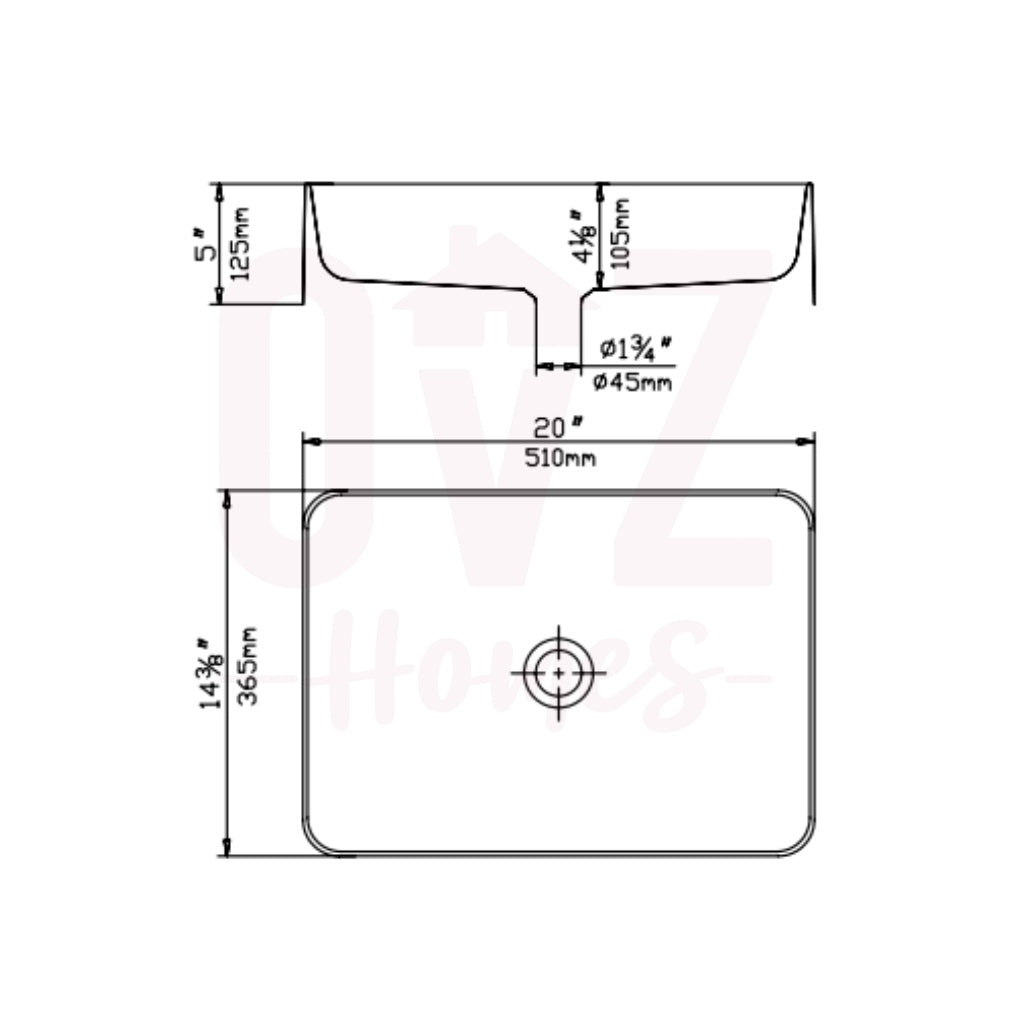 510x365x125mm Quartz Stone Basins
