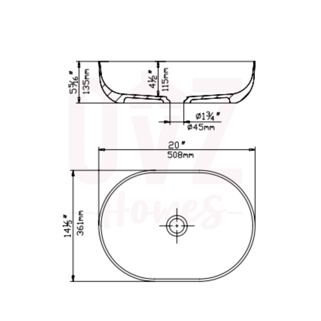 508x361x135mm Quartz Stone Basins