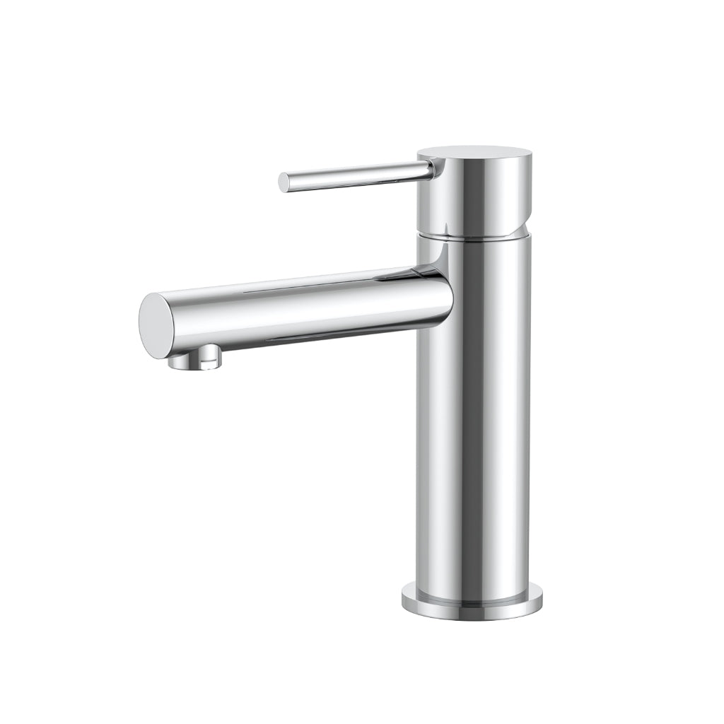 Short Rounded Square Basin Mixer