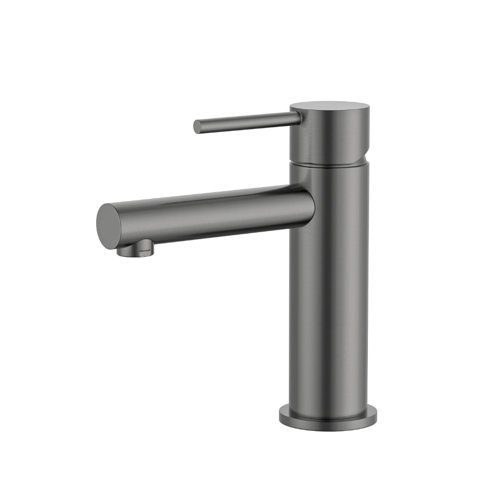Short Rounded Square Basin Mixer