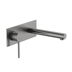 Calla Gun Metal Round Square Basin Wall with Plate Mixer Bundle