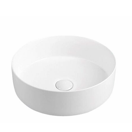 360x360x120mm Round Above Counter Matte White Ceramic Basin
