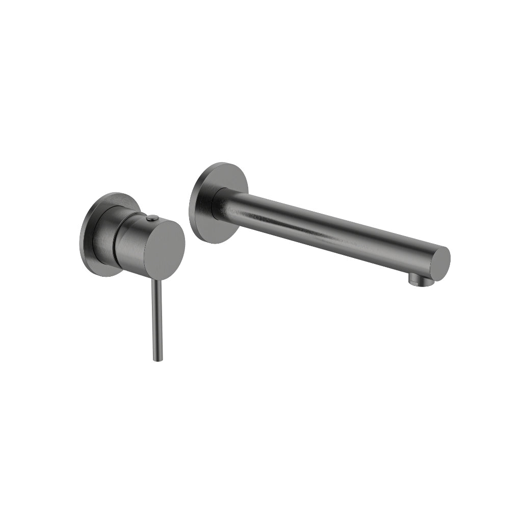 Calla Gun Metal Round Square Basin Wall Mixer Bundle