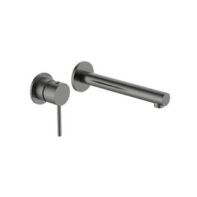 Calla Gun Metal Round Square Basin Wall Mixer Bundle