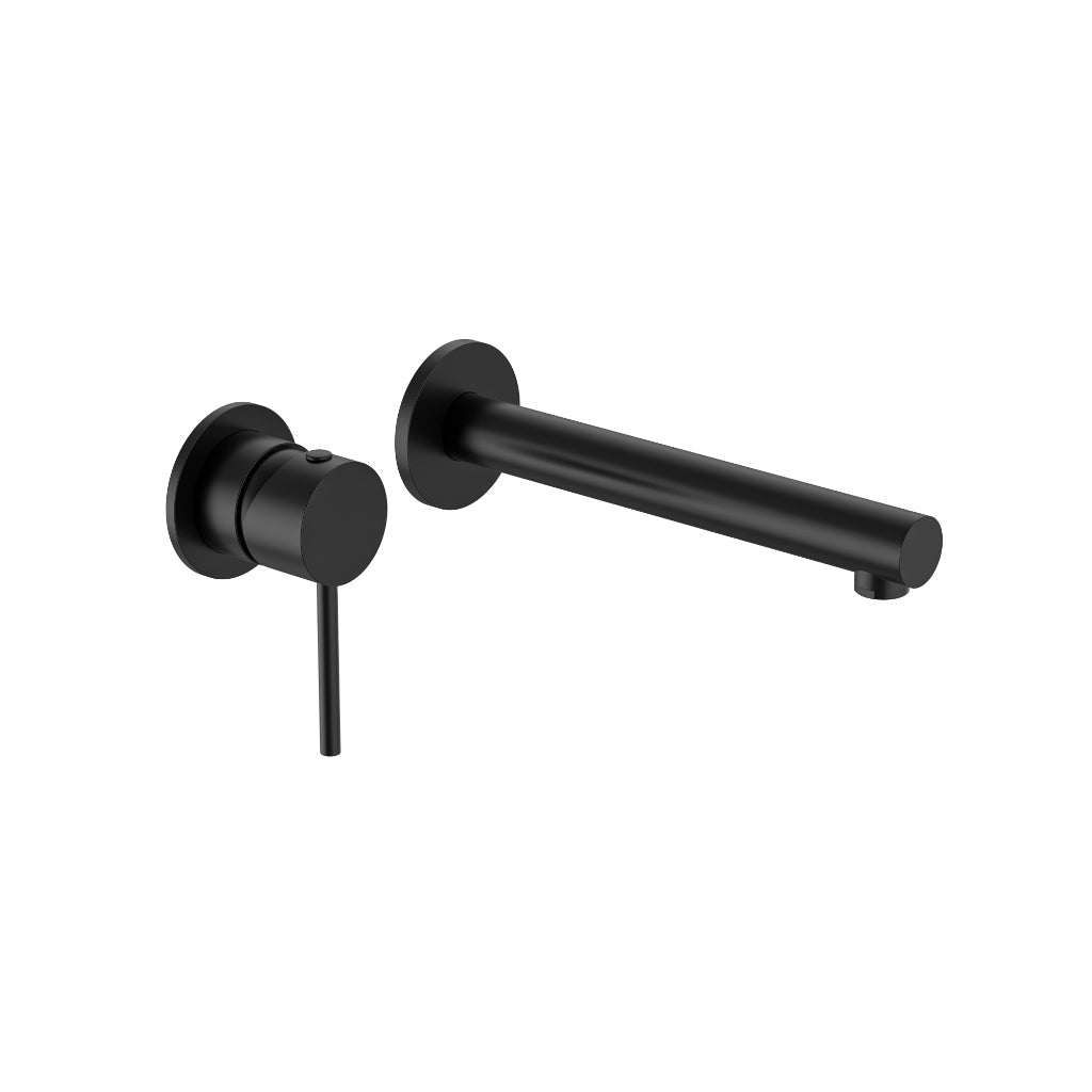 Calla Matt Black Round Square Basin Wall Mixer Bundle