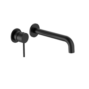 Calla Matt Black Round Basin Wall Mixer Bundle