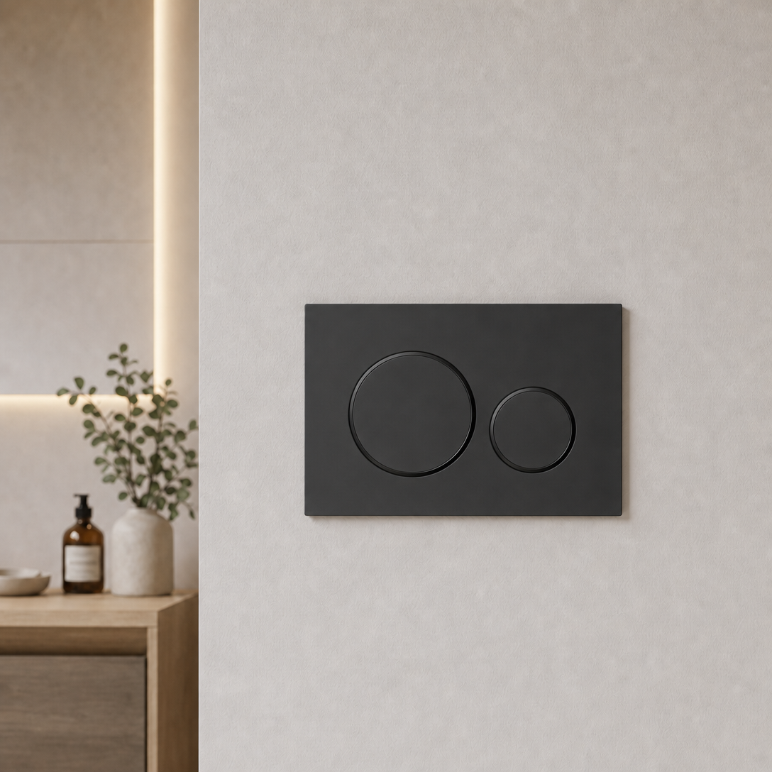 Lumi 560 In-Wall Rimless Tornado Toilet with Round Buttons