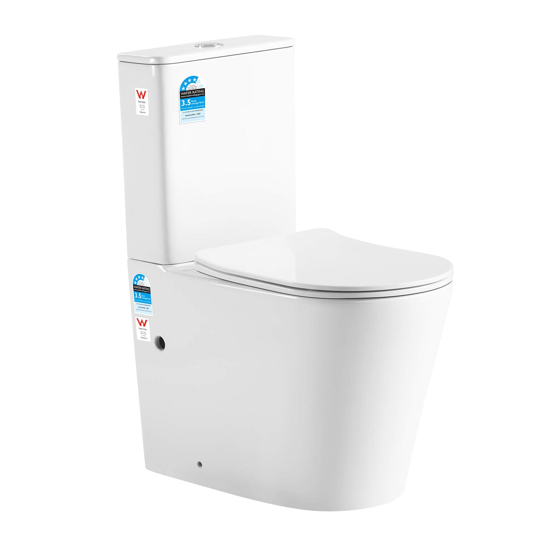 Calla 660 Back to Wall Rimless Tornado Toilet Suite – Gloss White
