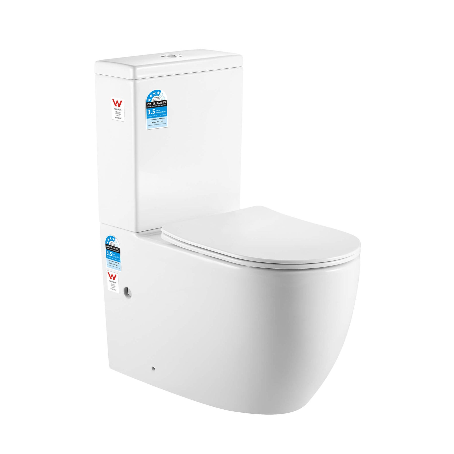 Calla 685 Back to Wall Tornado Toilet Suite – Gloss White