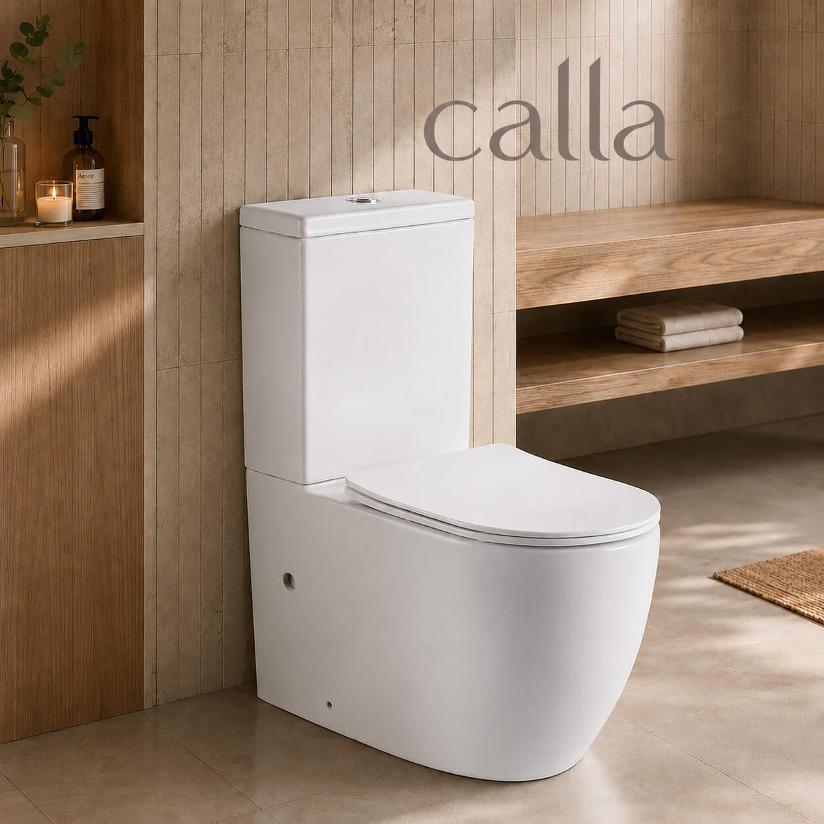 Calla 685 Back to Wall Tornado Toilet Suite – Gloss White