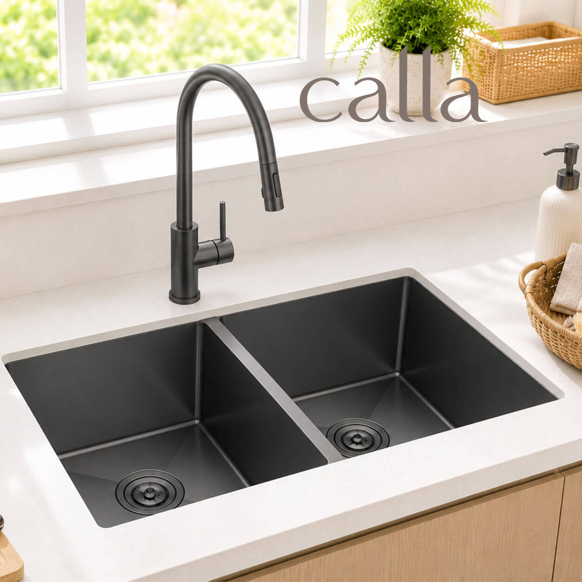 Calla 7745 Large Double Bowl Stainless Steel Sink