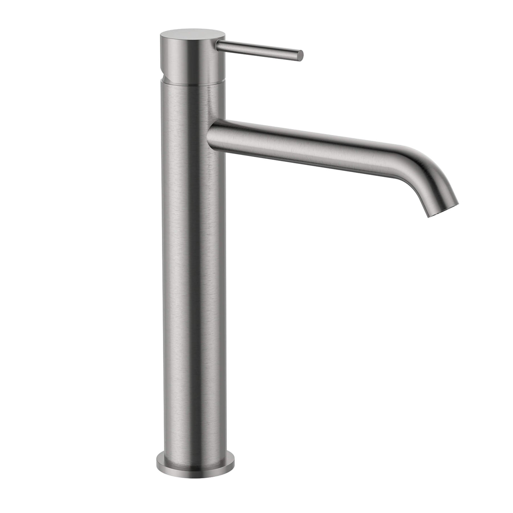 Calla Brushed Nickel Tall Round Basin Mixer Tap Bundle