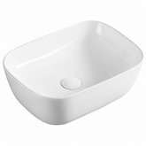 455×326×135mm Rectangle Above Counter Bathroom Basin – Matte White Ceramic