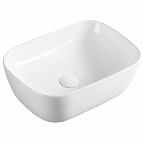 455×326×135mm Rectangle Above Counter Bathroom Basin – Matte White Ceramic