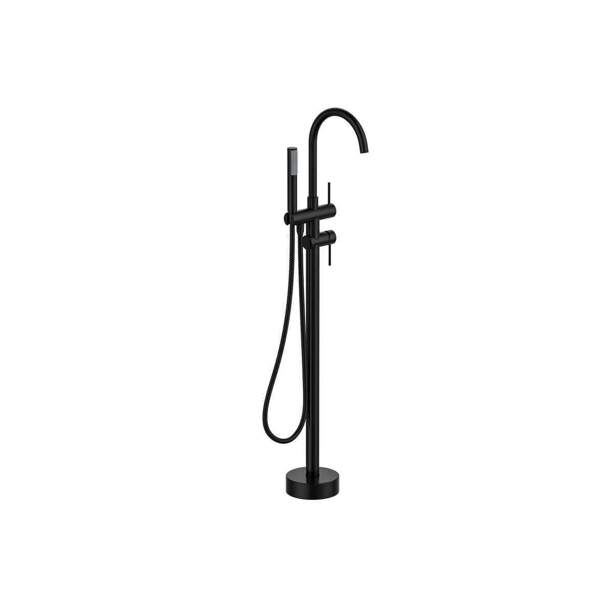 Lumi Floor Mounted Bath Mixer with Hand Shower