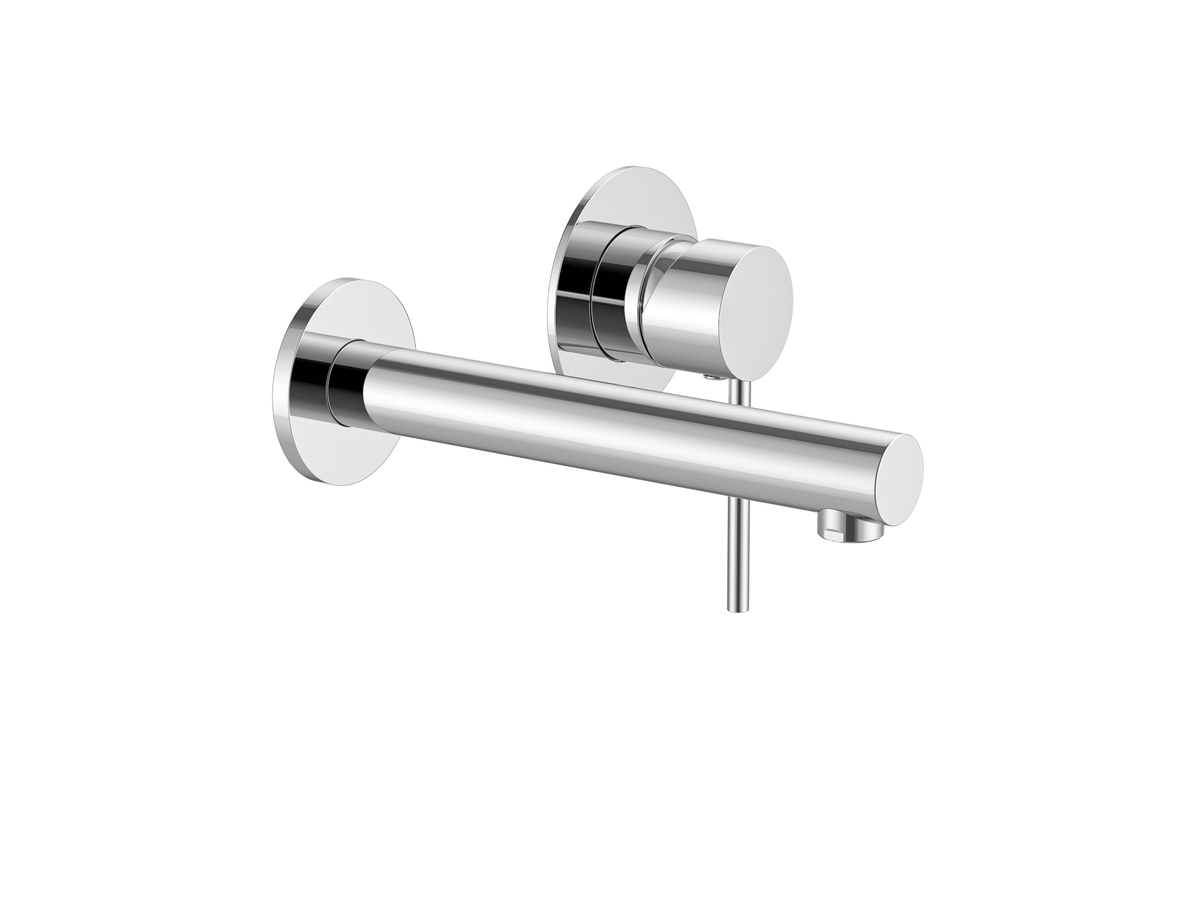 Calla Chrome Round Square Basin Wall Mixer Bundle
