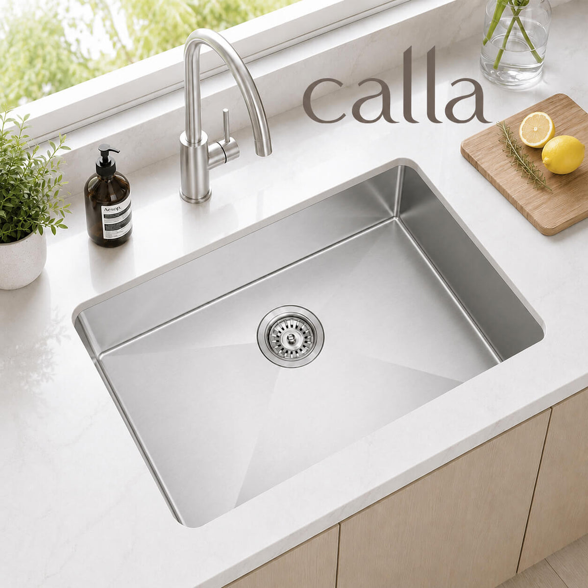 Calla 6045 Medium Single Bowl Stainless Steel Sink