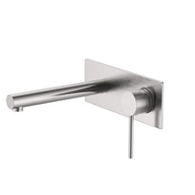 Calla Rounded Square Basin/Bath Wall Mixer with Wall Plate and Universal Body